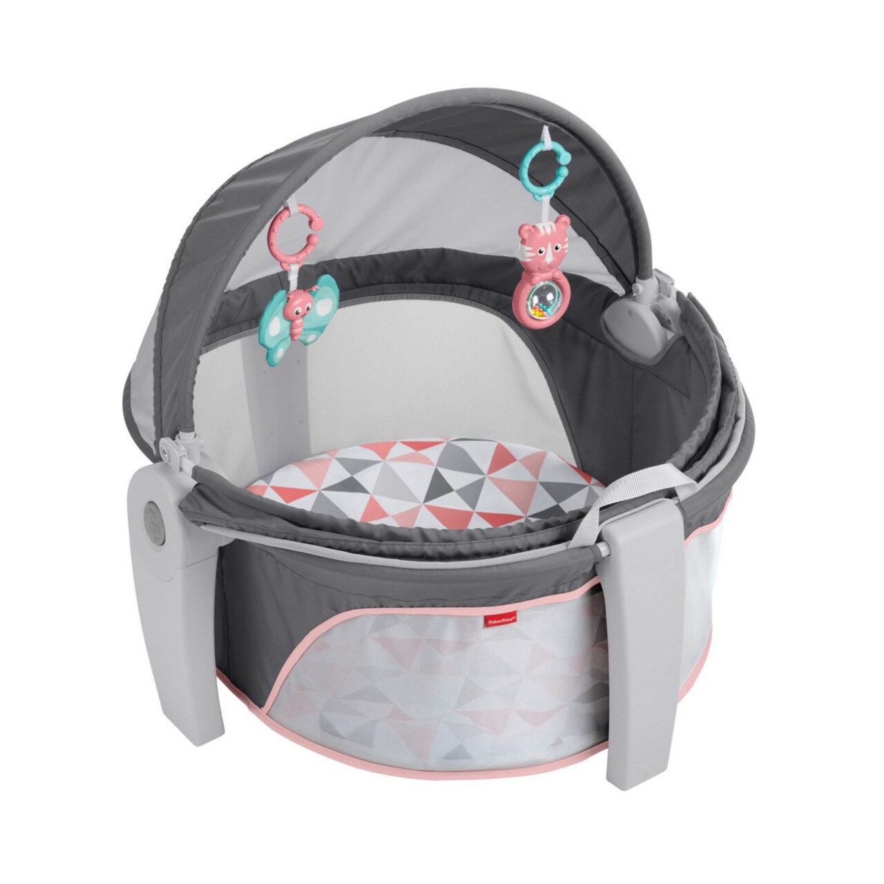 Fisher-Price   On-The-Go Baby Dome Pink Hexagons With Linking Toys